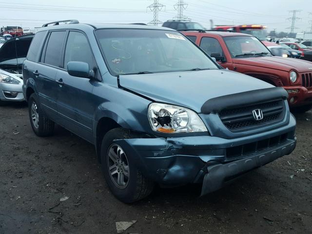 2HKYF18545H531297 - 2005 HONDA PILOT EXL BLUE photo 1