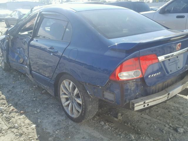 2HGFA55559H708750 - 2009 HONDA CIVIC SI BLUE photo 10