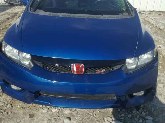 2HGFA55559H708750 - 2009 HONDA CIVIC SI BLUE photo 7