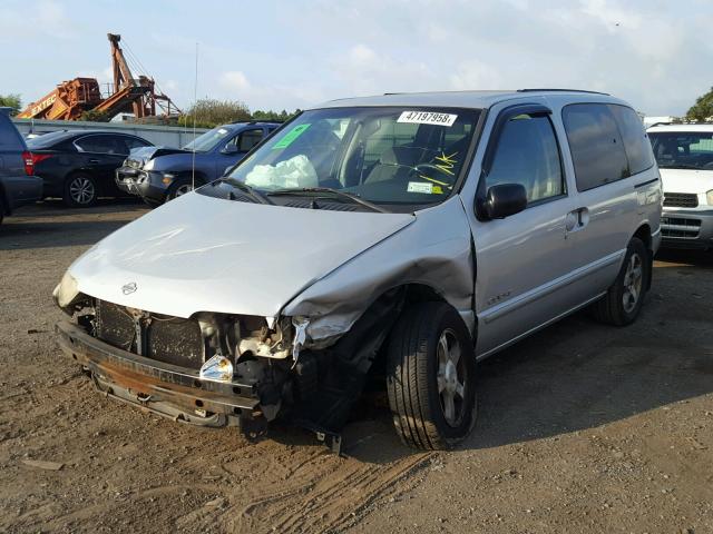 4N2ZN15T61D809348 - 2001 NISSAN QUEST GXE SILVER photo 2