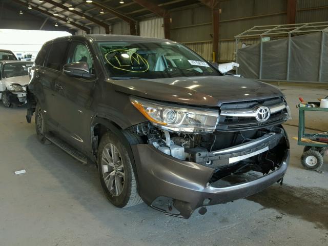 5TDZKRFH9GS169394 - 2016 TOYOTA HIGHLANDER GRAY photo 1