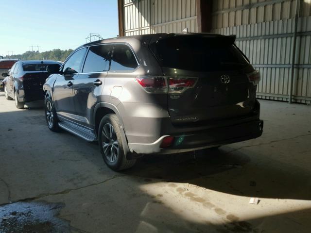 5TDZKRFH9GS169394 - 2016 TOYOTA HIGHLANDER GRAY photo 3