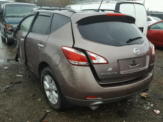 JN8AZ1MW5CW211148 - 2012 NISSAN MURANO S BROWN photo 3