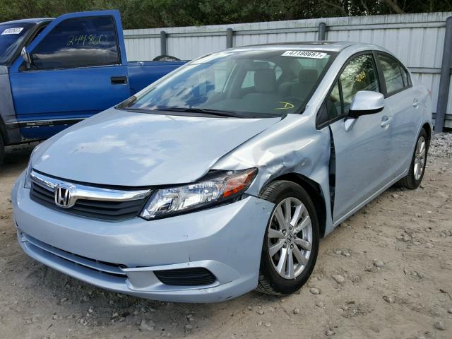 19XFB2F81CE019312 - 2012 HONDA CIVIC EX أزرق صورة 2