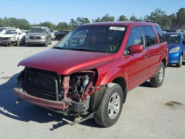 2HKYF18503H504742 - 2003 HONDA PILOT EXL MAROON photo 2