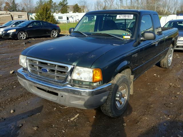 1FTYR44V33PA97373 - 2003 FORD RANGER SUP GREEN photo 2