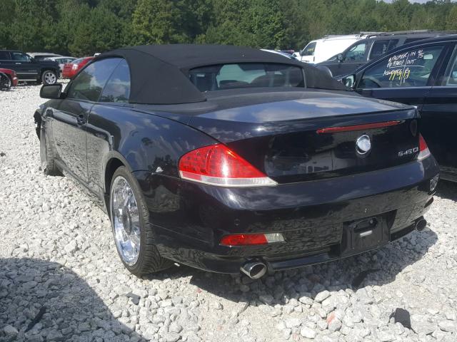 WBAEK73455B326327 - 2005 BMW 645 CI AUT BLACK photo 3