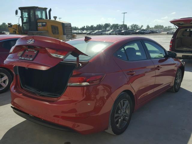 5NPD84LF4HH026455 - 2017 HYUNDAI ELANTRA SE RED photo 4