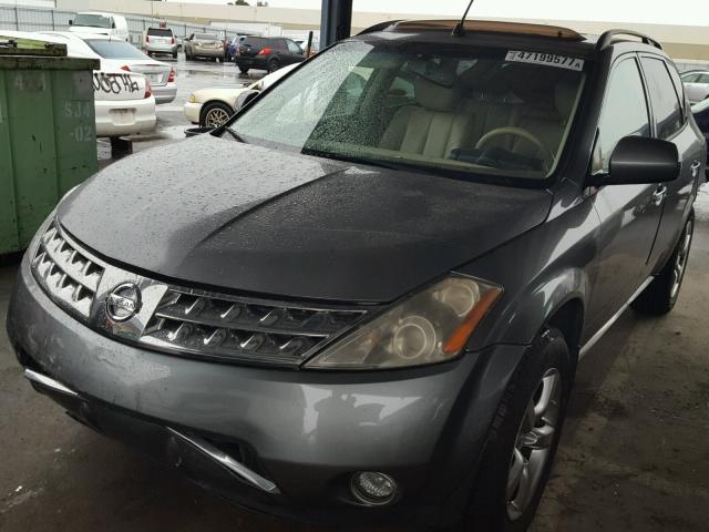 JN8AZ08T86W412895 - 2006 NISSAN MURANO SL GRAY photo 2