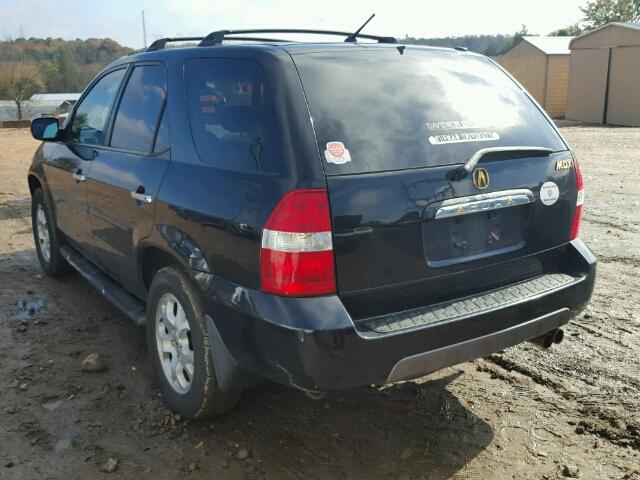 2HNYD18672H538239 - 2002 ACURA MDX TOURIN BLACK photo 3