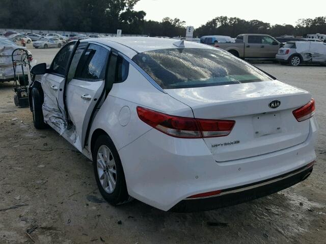 5XXGT4L36JG184203 - 2018 KIA OPTIMA LX WHITE photo 3