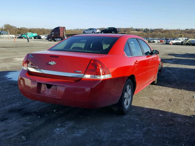 2G1WT57K591134910 - 2009 CHEVROLET IMPALA 1LT RED photo 4