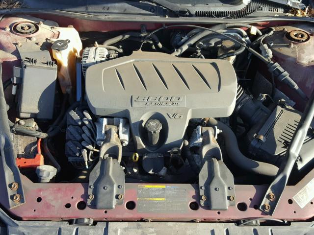 2G2WP552961152857 - 2006 PONTIAC GRAND PRIX RED photo 7