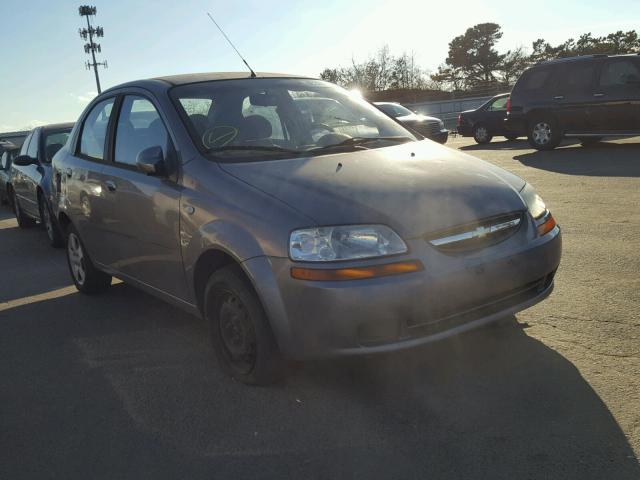KL1TD56656B664986 - 2006 CHEVROLET AVEO BASE GRAY photo 1