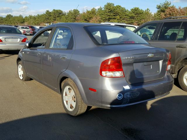 KL1TD56656B664986 - 2006 CHEVROLET AVEO BASE GRAY photo 3