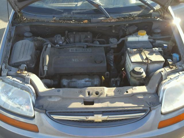 KL1TD56656B664986 - 2006 CHEVROLET AVEO BASE GRAY photo 7
