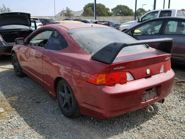 JH4DC53052C018267 - 2002 ACURA RSX TYPE-S RED photo 3