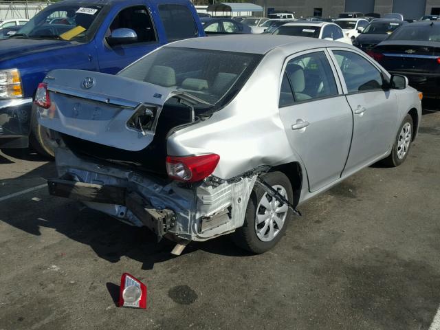 5YFBU4EE7DP114582 - 2013 TOYOTA COROLLA BA SILVER photo 4