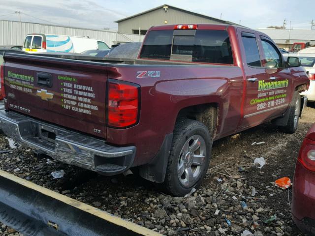 1GCVKSECXEZ179553 - 2014 CHEVROLET SILVERADO RED photo 4