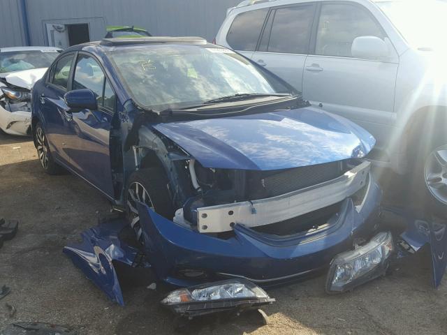 19XFB2F95FE037857 - 2015 HONDA CIVIC EXL BLUE photo 1