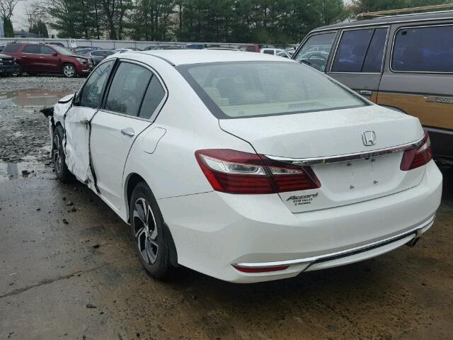 1HGCR2F37HA221487 - 2017 HONDA ACCORD LX WHITE photo 3