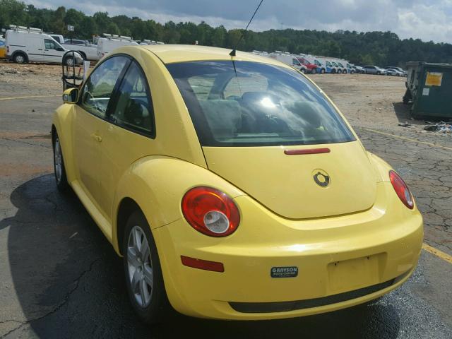 3VWRW31C27M502190 - 2007 VOLKSWAGEN NEW BEETLE 黄色 照片 3