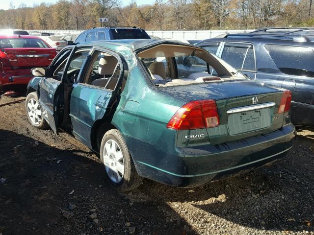 2HGES26762H543966 - 2002 HONDA CIVIC EX GREEN photo 3