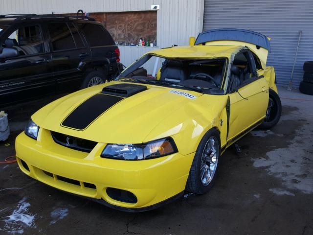 1FAFP42RX3F350087 - 2003 FORD MUSTANG MA YELLOW photo 2