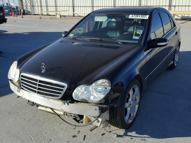 WDBRF52H67A942529 - 2007 MERCEDES-BENZ C 230 BLACK photo 2