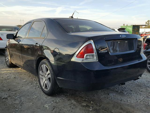 3FAHP07Z27R166877 - 2007 FORD FUSION SE BLACK photo 3