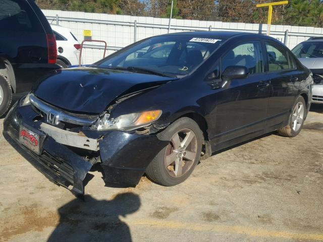 2HGFA16567H316378 - 2007 HONDA CIVIC LX BLACK photo 2