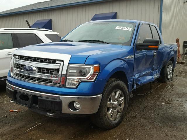 1FTFX1EF2EFB28284 - 2014 FORD F150 SUPER BLUE photo 2