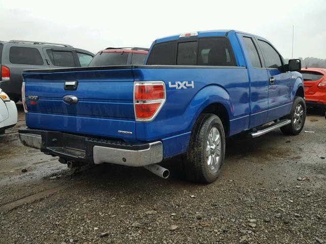 1FTFX1EF2EFB28284 - 2014 FORD F150 SUPER BLUE photo 4