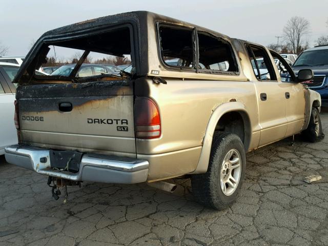 1D7HL48N63S362396 - 2003 DODGE DAKOTA QUA GOLD photo 4