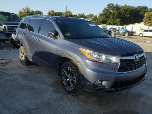 5TDKKRFH1GS500289 - 2016 TOYOTA HIGHLANDER ლურჯი ფოტო 1