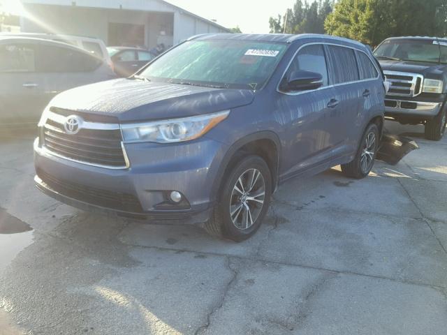 5TDKKRFH1GS500289 - 2016 TOYOTA HIGHLANDER ლურჯი ფოტო 2
