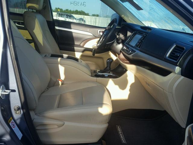 5TDKKRFH1GS500289 - 2016 TOYOTA HIGHLANDER ლურჯი ფოტო 5