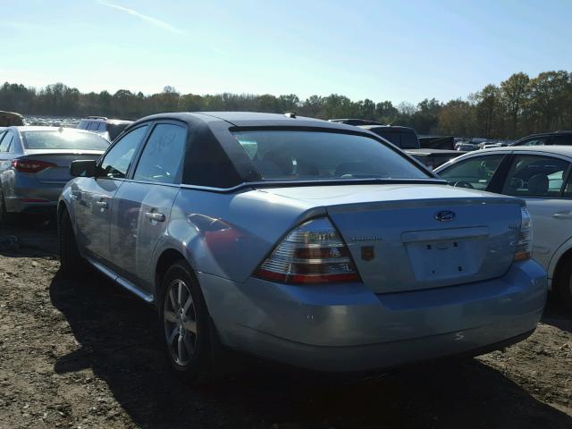 1FAHP24W98G130277 - 2008 FORD TAURUS SEL BLUE photo 3