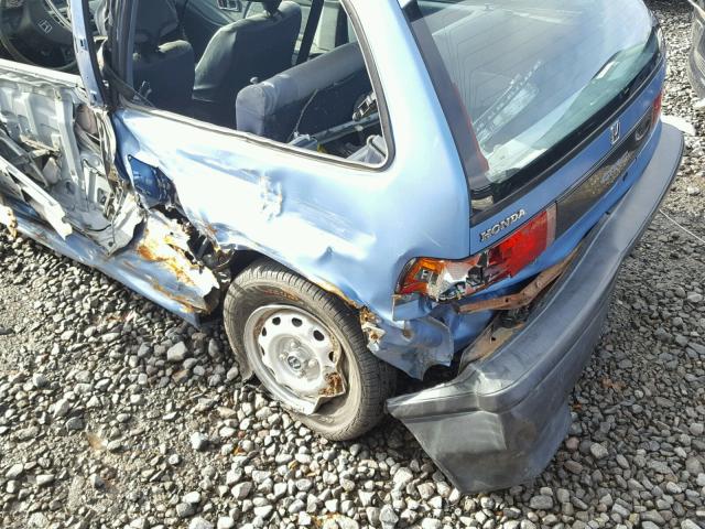 2HGED6340MH593745 - 1991 HONDA CIVIC BLUE photo 10