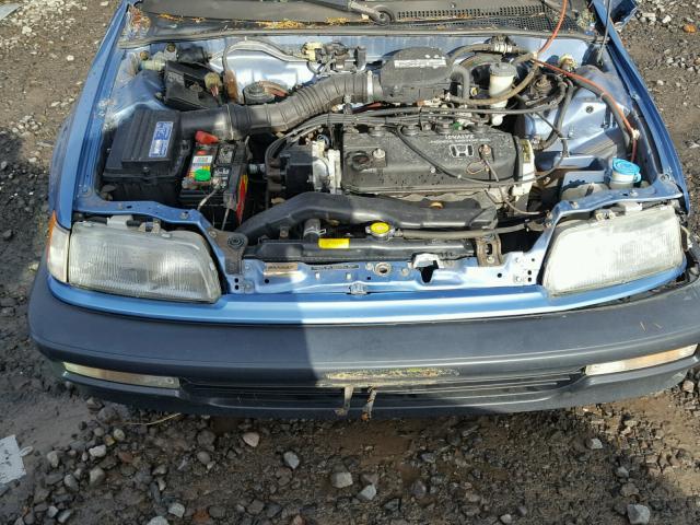 2HGED6340MH593745 - 1991 HONDA CIVIC BLUE photo 7