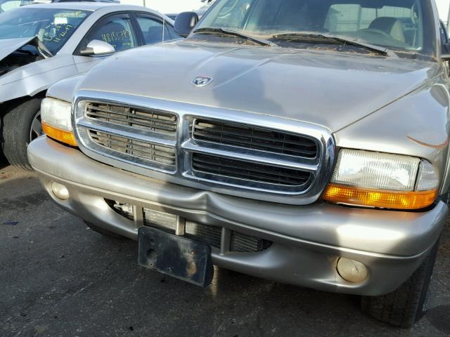 1B4HS58N92F166766 - 2002 DODGE DURANGO SL GRAY photo 9