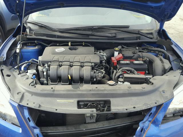 3N1AB7AP1FY276837 - 2015 NISSAN SENTRA S BLUE photo 7