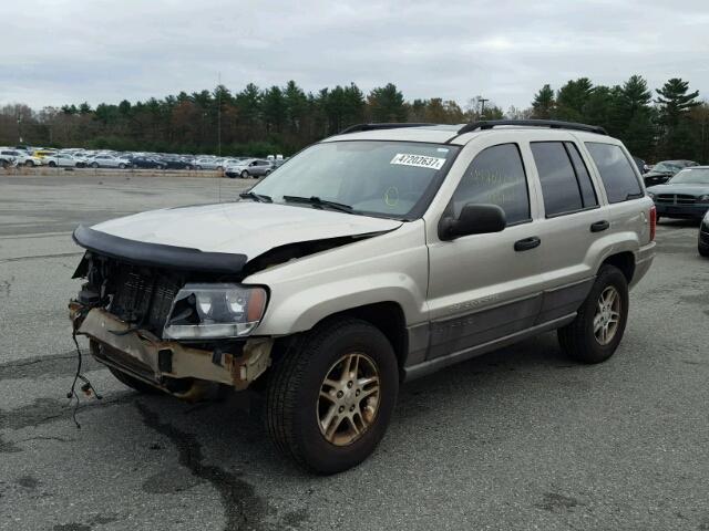 1J4GW48S24C344177 - 2004 JEEP GRAND CHER GRAY photo 2