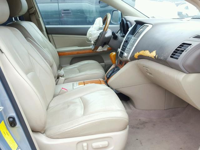 2T2HA31U05C059030 - 2005 LEXUS RX 330 BLUE photo 5