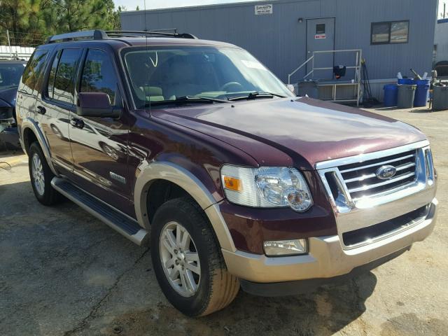 1FMEU64E57UA63032 - 2007 FORD EXPLORER E BURGUNDY photo 1