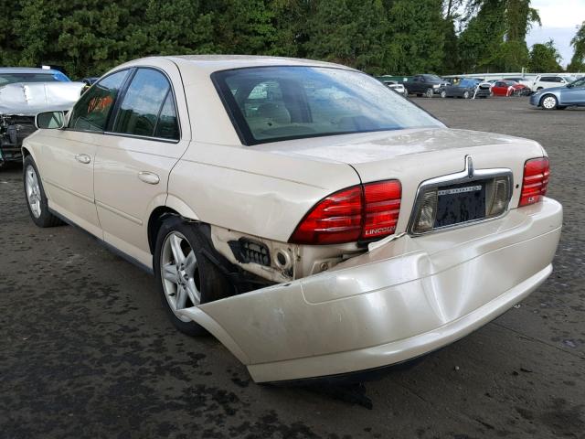 1LNHM86S9YY866903 - 2000 LINCOLN LS 金色 照片 3