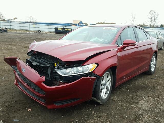 1FA6P0H75F5105948 - 2015 FORD FUSION SE RED photo 2