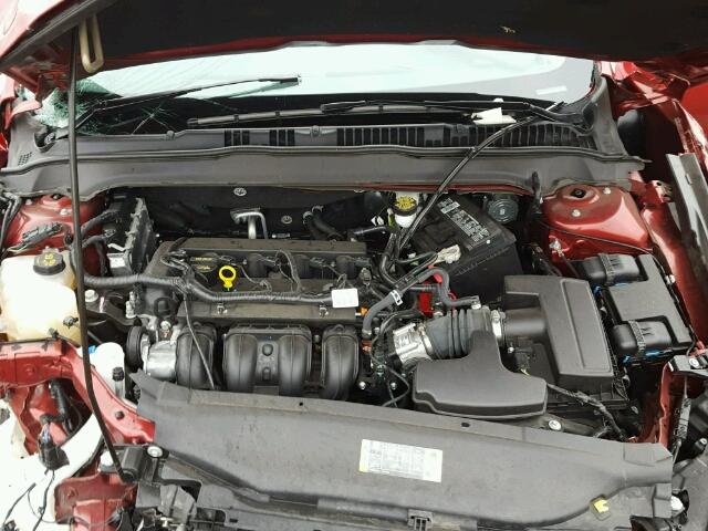 1FA6P0H75F5105948 - 2015 FORD FUSION SE RED photo 7