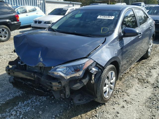 2T1BURHE3EC106800 - 2014 TOYOTA COROLLA L BLUE photo 2