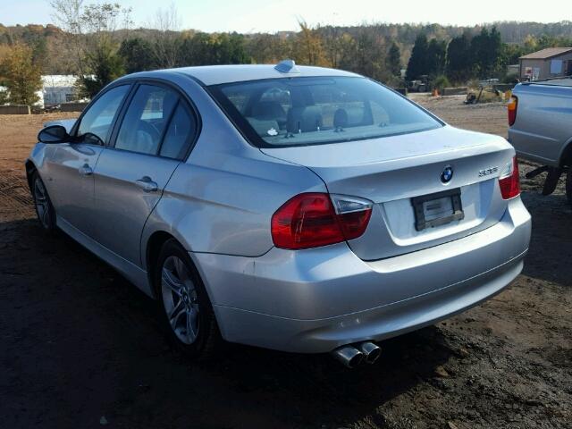 WBAVA33598P142052 - 2008 BMW 328 I SILVER photo 3